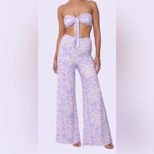NWT RESA x JOJO Collection - Santorini Set (pants + top) in Fletcher Purple - M